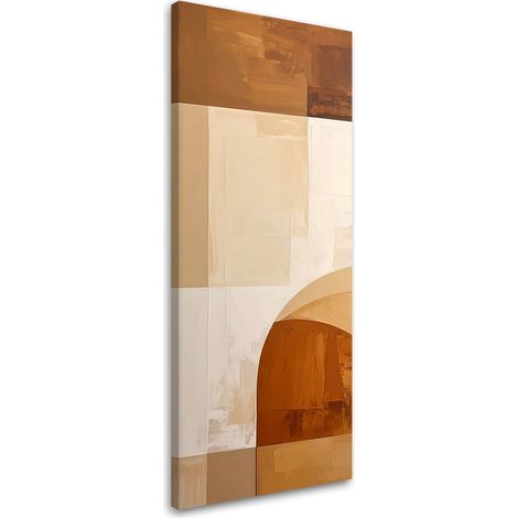 Stampe su Tela, Composizione geometrica nei toni del beige, 30x90 (1/5)