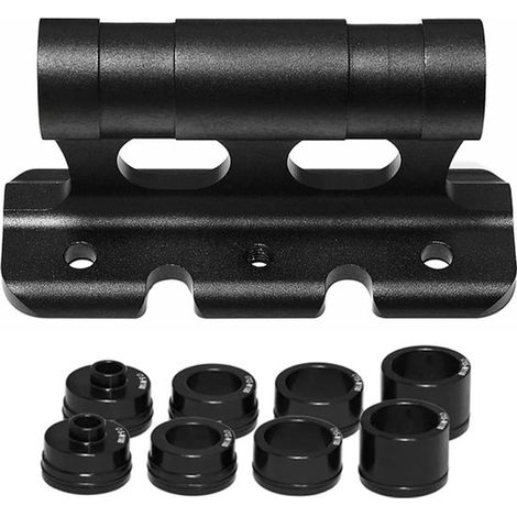 Soporte para horquilla de bicicleta - Soportes para eje pasante - Transporte de bicicletas - Montaje rápido - 110 mm - Negro (1/5)