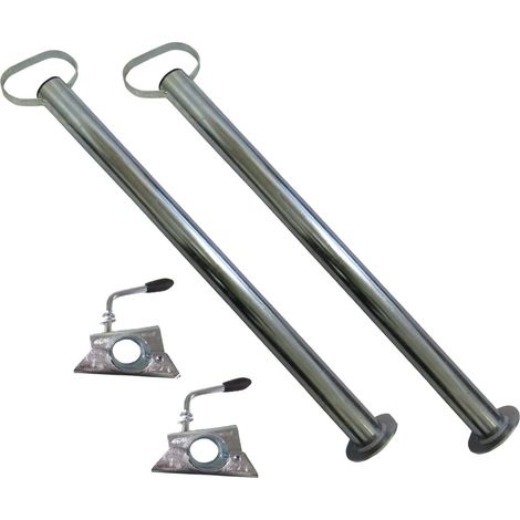 Caravan Support Tubes With Clamps 48MM x 700MM X2 (Caravan Trailer Prop Stand
