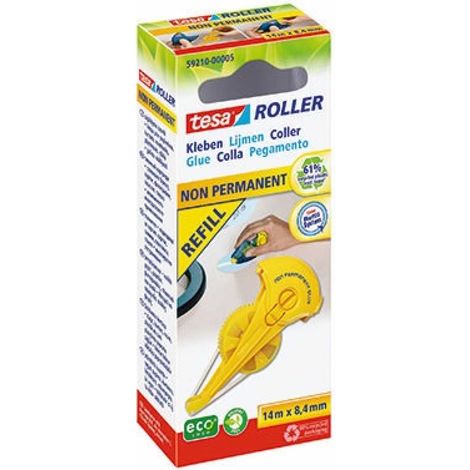 Tesa ecoLogo® Wiederverwendbarer Kleber aufladbar gelb (1/5)