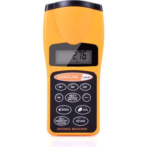 Multifunctional LCD Ultrasonic Rangefinder Measuring Rangefinder with Laser Pointer for Home Use (1/5)