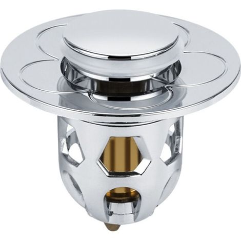 Tappo universale per vasca da bagno, tappo di scarico per lavandino a scomparsa, tappo di scarico universale in acciaio inox, argento, 96,5 cm (1/3)