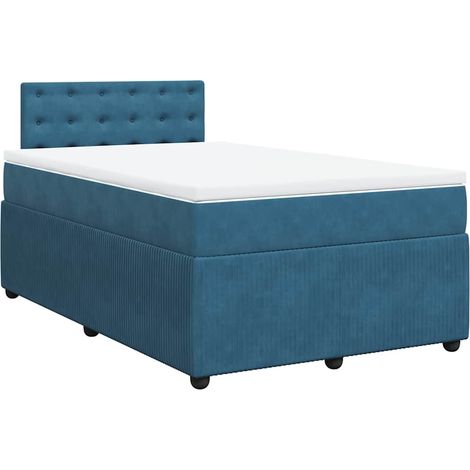 Boxspringbett mit Matratze Blau 120x190 cm Samt vidaXL (1/5)