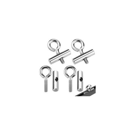 4 Pièces Accessoires Caravane 8-10mm Crochet Auvent Camping Car Acier Inoxydable 304 Rails Accessoires Facile à Installer pour Camping Car Caravane (1/5)