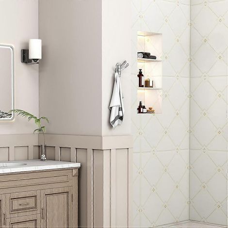 Crochet mural simple et incliné pour serviette de salle de bain, crochet rotatif pliable en métal, porte-peignoir mural, finition nickel brossé. (1/5)