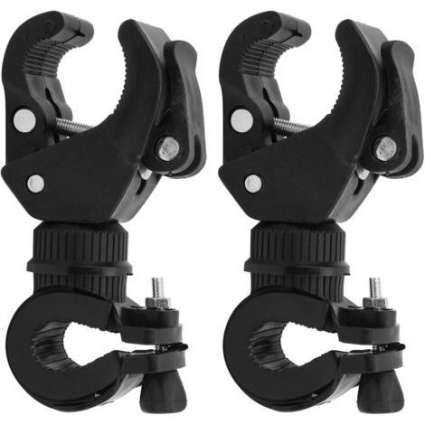 ALLIANDIS2Pcs Support Lampe de Poche pour Vélo, Support de Montage pour éclairage de vélo Support de Montage de Lampe de Poche de vélo Rotatif à 360 degrés Support de Lampe de Poche réglable (1/5)