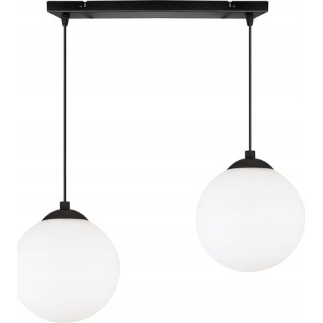 LÁMPARA DE TECHO COLGANTE TIRA BOLA LED NEGRA 15cm