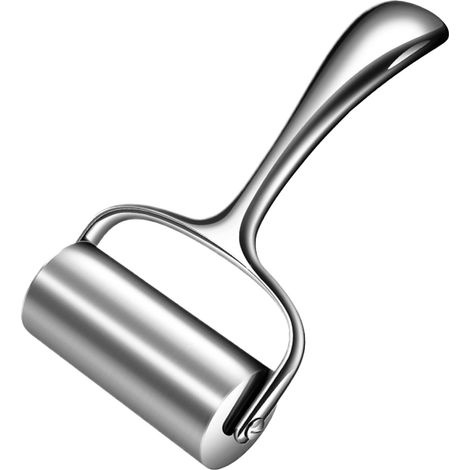 Rouleau à pâtisserie anti-adhésif en acier inoxydable avec poignée ergonomique - Pour pâtisseries, raviolis, fondants, gâteaux, biscuits (1/5)