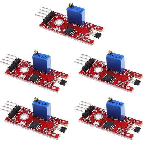 5pcs KY-024 Linear Magnetic Hall Effect Sensor Module Compatible with Android Microcontrollers Raspberry Pi ESP8266 (1/5)
