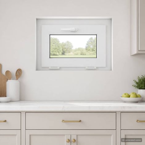 Couleur intérieure de la fenêtre de sous-sol blanche RISOR (1/5)