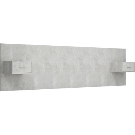 Tête de lit,Panneau décoratif avec armoires Gris béton Bois d'ingénierie CFW8624117 (1/5)