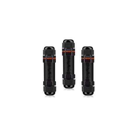Wasserdichte Kabelverbinder, IP68-Außenanschlussdose, wasserdichter elektrischer Verbinder (3er-Pack), 3-adriger wasserdichter elektrischer Verbinder für 2–13 mm² Kabel – Crezuo