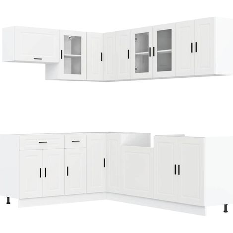 Maison Exclusive - Mueble de cocina Porto blanco 11 piezas madera