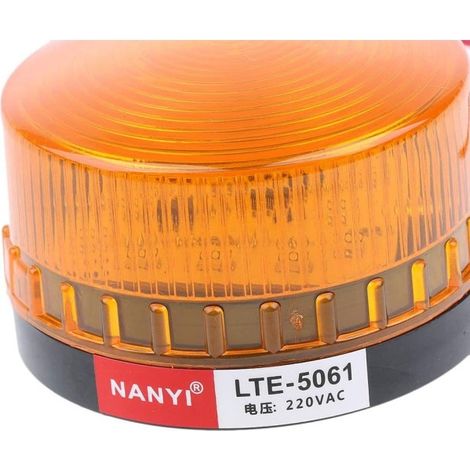 Lampe clignotante LED 220V rotative, feu d'avertissement pour véhicule, éclairage d'urgence 72mm, signal lumineux clignotant