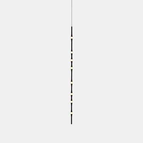 LEDS C4 Dew Suspension mince de 170 cm, LED noire 21,1 W 2700 K, variateur Dali