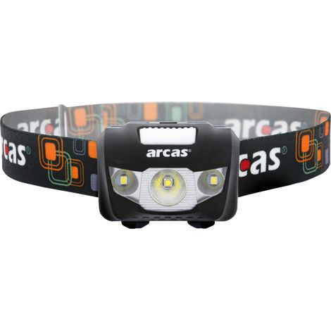 ARCAS LED-Stirnlampe, 5 W, 160 lm, 7 Funktionen, inkl. Batterien