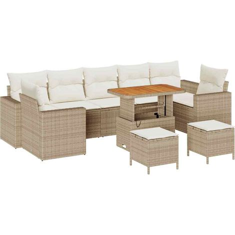 Maison Exclusive - Gartensofa-set mit Kissen 13 pcs Schwarz und C