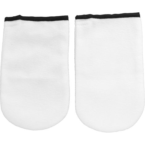 2 paires Gants de Paraffine en Coton Pur Blanc, Favorisent l'Absorption de la Cire Chaude, Soin des Mains SPA. (1/5)