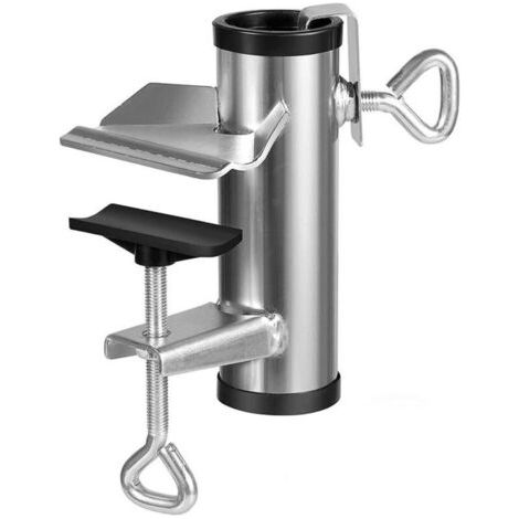 Porte-Parasol Métal 3.2-38mm, Pied Parasol Réglable pour Balcon, Terrasse & Table Extérieure (1/5)