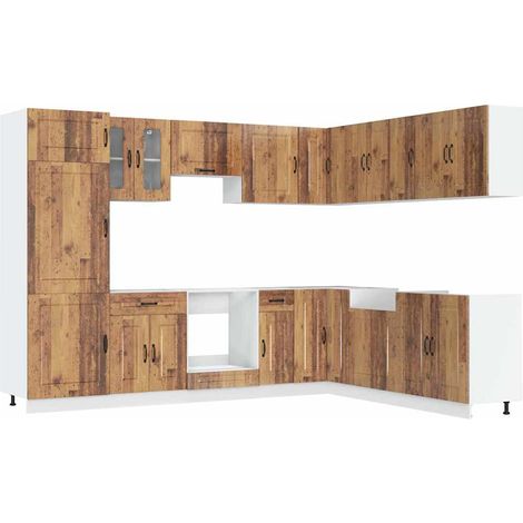 vidaXL Set Mobili da Cucina 14 pz Kalmar Legno Vecchio in Truciolato (1/5)