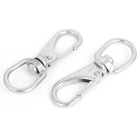 2ST Haken M5 Edelstahl Pivotant Auge Aufzug Schäkel Karabinerhaken Silber Schraubhaken Ton de (1/2)
