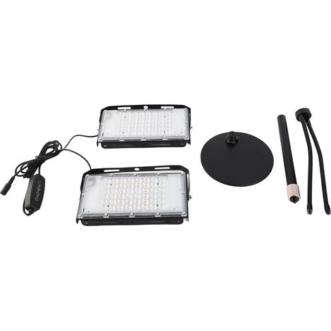 Ortviai Lampe de Croissance pour Plantes d'Intérieur – Éclairage Plein Spectre avec Support Réglable, 48 W, 3 Modes & Minuterie (1/5)