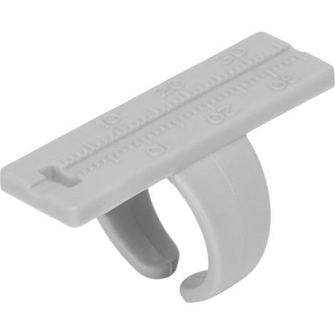 Bague règle dentaire en plastique gris, précision d'échelle, mesure portable compacte pour dentiste (1/5)