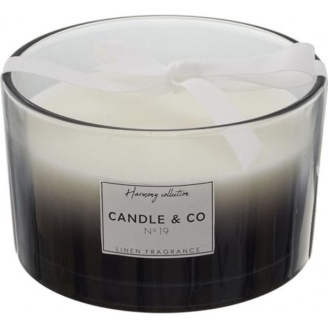 Bougie - HOME DECO FACTORY - Harmony - Parfumée - 3 mèches - Noir (1/3)