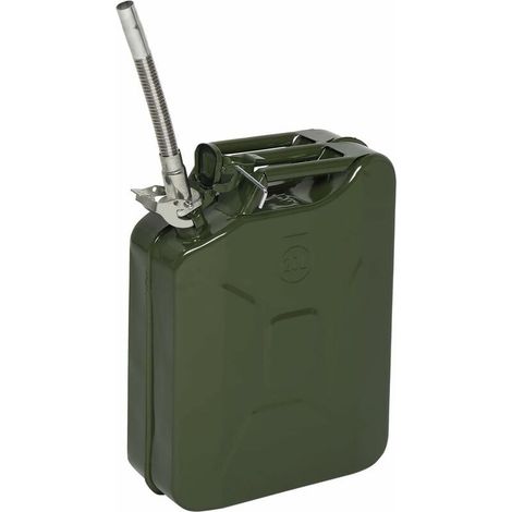Bidon Pour Carburant En Metal 20l Avec Bec Verseur, Bidon Etanche Carre En Metal Pour Essence Avec Bec Verseur, Accessoire D'automobiles goodnice (1/4)