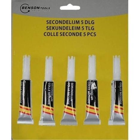 Lot de 10 tubes de super glue - Colle forte multi-usages - 3 grammes - Colle instantanée (1/3)