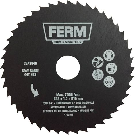 FERM Präzisionssägeblatt - 44T (HSS) - für CSM1043- CSA1048