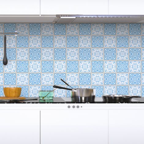 Sticker Mural Carrelage adhésif Cuisine Salle de Bain - 24 STICKERS CARRELAGES AZULEJOS CATALINA - 24stickers10x10cm (1/5)