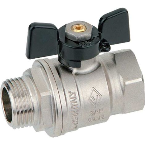 VALVOLA A SFERA PASSAGGIO TOTALE M/F FARFALLA ALLUMINIO BUGATTI 1"" DN25 - PN30