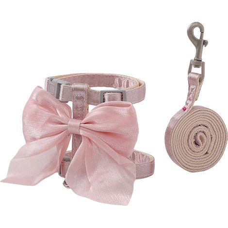 Filiyano-Collier scintillant pour chat, corde fine et réfléchissante, guide de sécurité, clip unique, pour une utilisation en intérieur, rose (1/5)