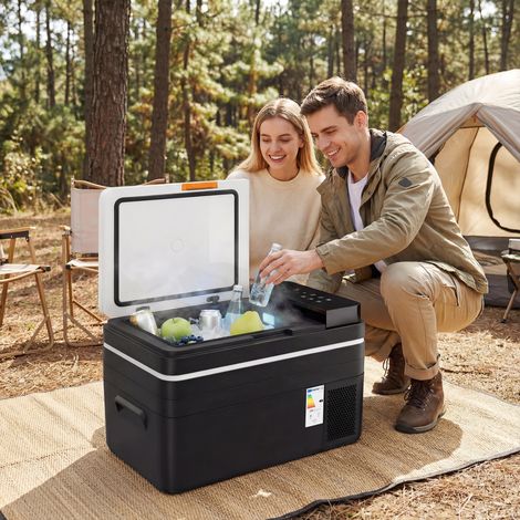 Glacière à compresseur 30 L -20 °C -20 °C avec contrôle via application, éclairage LED, port USB et protection de la batterie