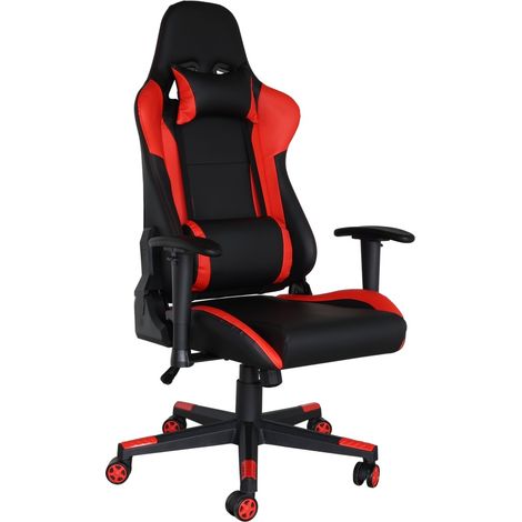 Gaming Chair Power - Schwarz/Rot - ergonomisch - viele Extras (1/5)
