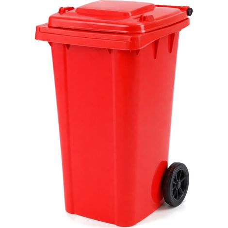 Oypla 240L Red Wheelie Bin for Household Outdoor Garden Waste (1/5)
