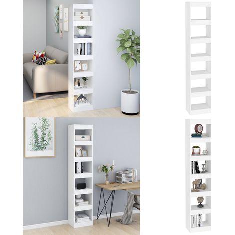 Bücherregal/Raumteiler Weiß 40x30x198 cm - Buche Regal - Holzregal - Weißes Regal - Raumteiler - Schrank - Home & Living (1/5)