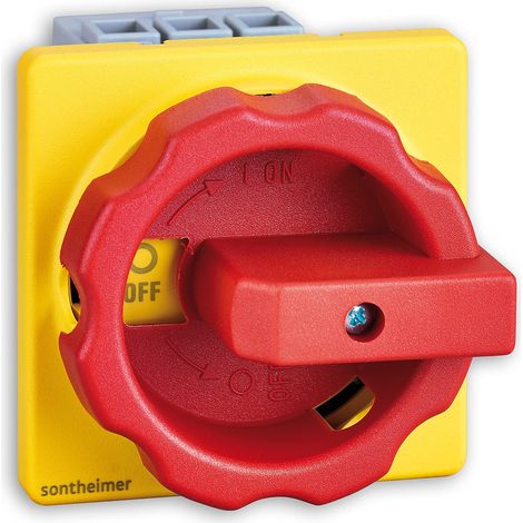 Interrupteur d'arrêt d'urgence 16 A 3 broches avec interrupteur auxiliaire, 1 ouvre-porte - 1 NO (1/3)