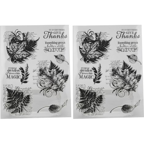 Timbre transparent silicone clair DIY carnet scrapbooking album photo feuilles décor (1/5)
