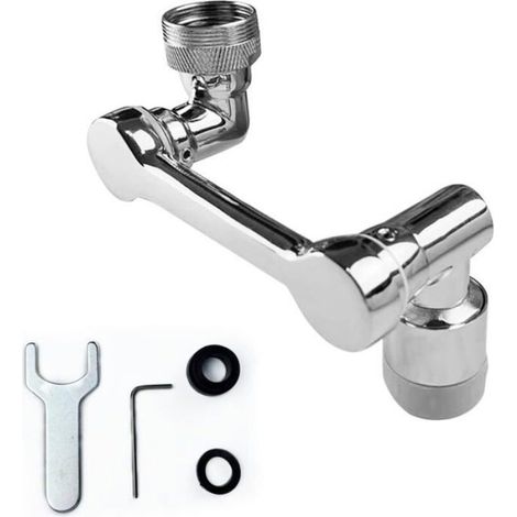 Mousseur Robinet - Aérateur Pivotant 360° x 3 - Compatible Filetage M24/F22 - 2 Modes Jet - Économiseur D'eau - 1 Pièce (1/4)