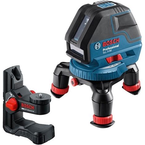 Bosch – Niveau laser lignes sans fil 10m – 2 lignes laser – Précision ± 0,3 mm/m – Étanchéité IP54 – Pour mise à niveau et équerrage (1/10)