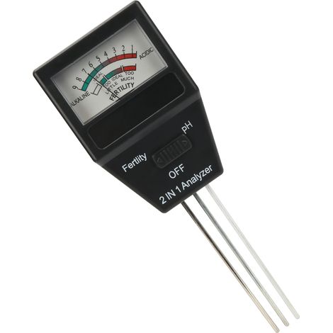 Testeur de sol 3-en-1 à grand écran, pH-mètre, humidimètre et luxmètre pour jardinage (1/5)