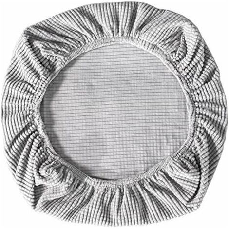 2 pièces Housses de chaise élastiques en spandex - Lavables - Pour chaises de bureau, salle à manger, bar, décoration de fête de mariage (argent) (1/4)