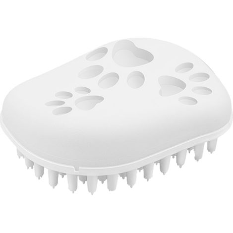 Cepillo de masaje, cerdas de silicona, rejilla extraíble, tamaño compacto, para perros y gatos (1/5)