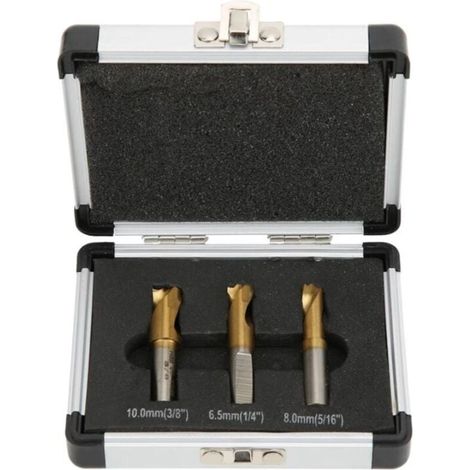 3Pcs Foret à Dépointer, 6.5mm/8mm/10mm Foret Coupeur de Soudage par Points Ensemble Fraises à Dépointer pour Enlever les Joints de Soudure en Tôle (1/2)