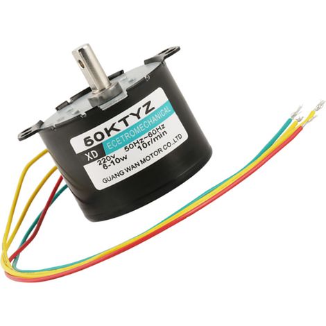 Stück AC220V Miniatur-Synchronmotor mit niedriger Drehzahl und großem Drehmoment, Rechts-/Linkslauf (10 U/min) (1/5)
