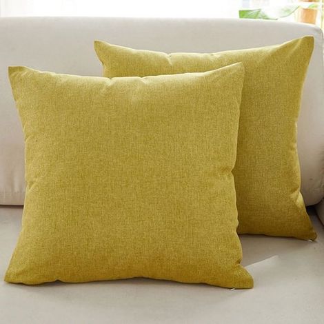 Housses de coussin pour canapé - Lot de 2 - Housses de coussin en lin fin - Housses de coussin décoratives et confortables - Taies d'oreiller décoratives modernes - Pour canapé, salon ou terrasse - 40 (1/5)