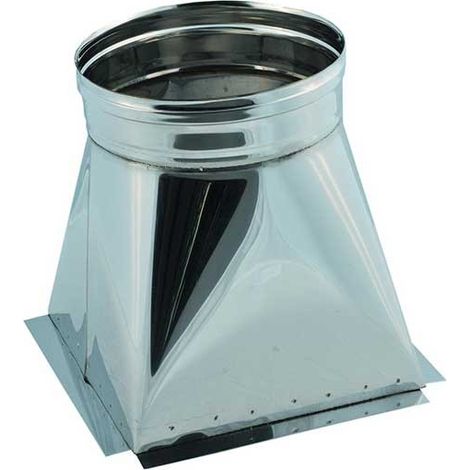Tramoggia inox con aletta : Diametro - Ø250 base 350x350