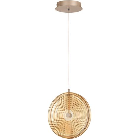 SOSPENSIONE JOKEY PICCOLA AMBRA 1 LUCE LED 3000K 838LM 13W D.30CM (1/5)